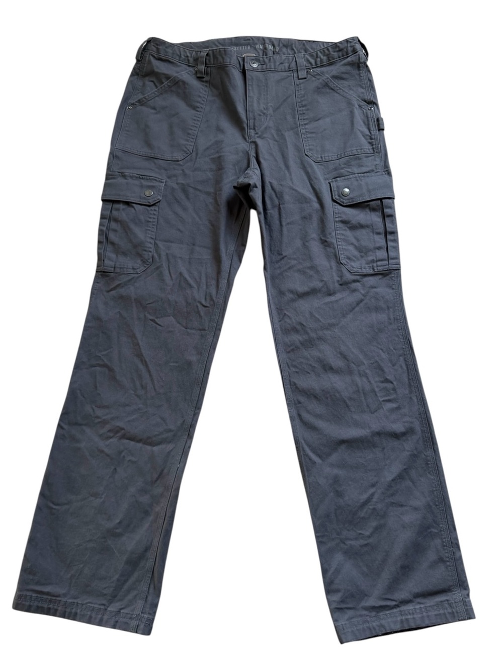 Duluth Trading Flex Firehose Straight Leg Cargo Work Pants Size 14 Gray Utility